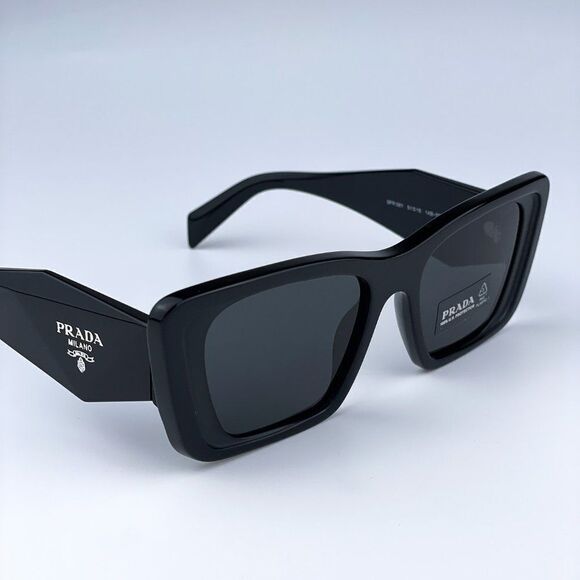 NEW Prada PR08YS 1AB5S0 Black Dark Gray Cat Eye Unisex Sunglasses - Picture 8 of 14